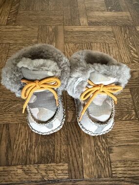 UGG Baby Camo Boots with Faux-Fur